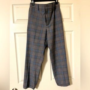 NWOT MCM men’s plaid jogger with logo patch